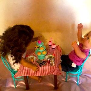 Our generation table,  2 chairs, desk, and accessory sweets DOLLS NOT INCLUDED